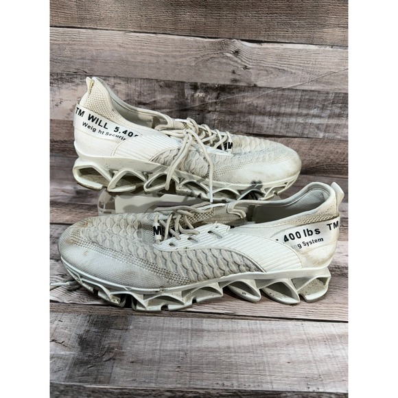 Mens White Breathable Blade Weight Lifting Shoes Size 46 US Size 12 - Picture 2 of 13